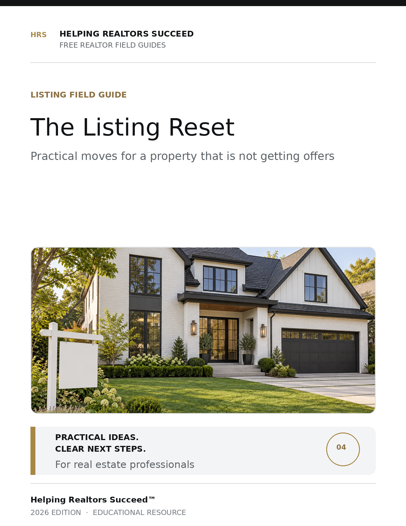 Cover: The Listing Reset
